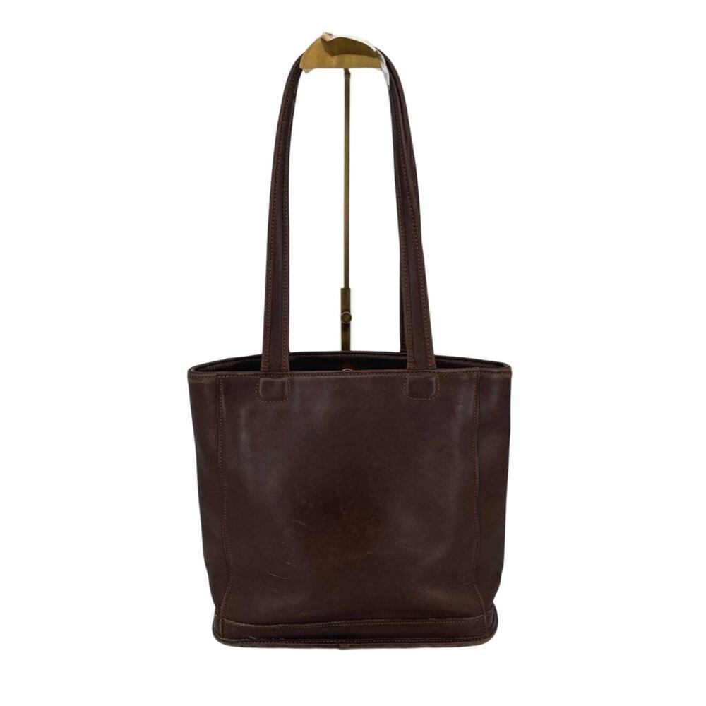 Vintage Coach Weston Shopper  Dark Brown Lether Tote Brass Hardware 90s USA